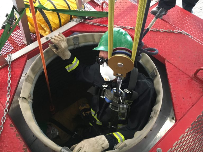 Firefighters Train For Grain Engulfment Rescue